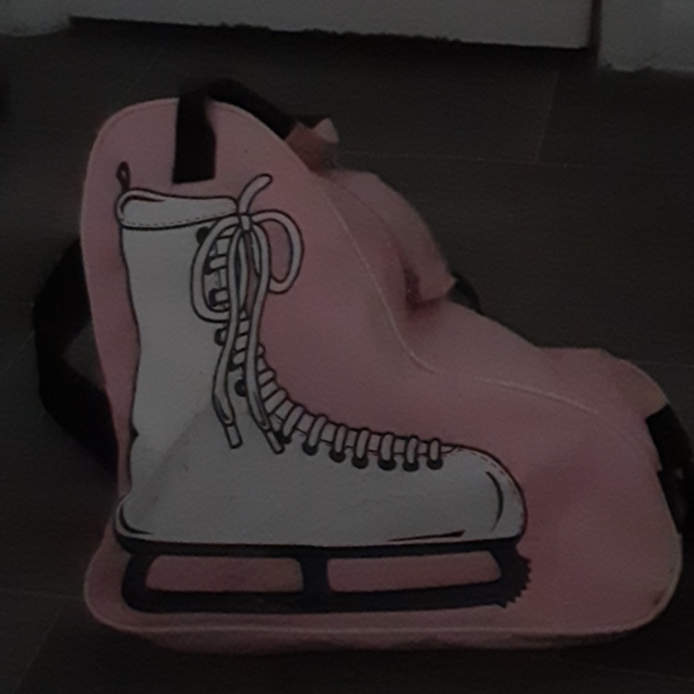 Skates including the bag .